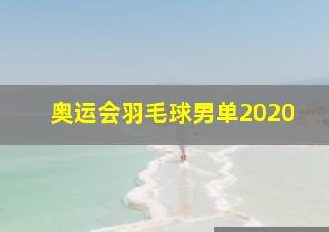 奥运会羽毛球男单2020