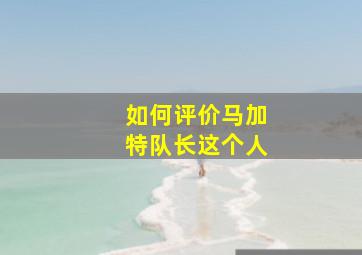 如何评价马加特队长这个人