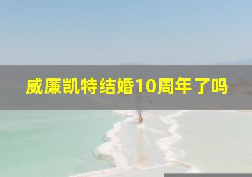 威廉凯特结婚10周年了吗