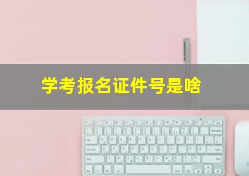 学考报名证件号是啥