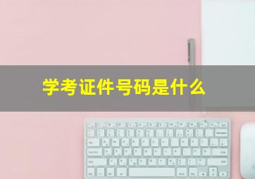 学考证件号码是什么