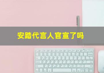 安踏代言人官宣了吗