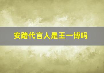 安踏代言人是王一博吗