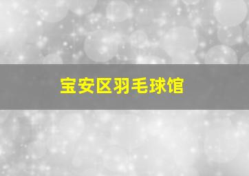 宝安区羽毛球馆