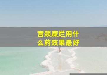 宫颈糜烂用什么药效果最好