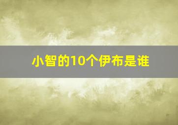 小智的10个伊布是谁