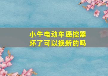 小牛电动车遥控器坏了可以换新的吗