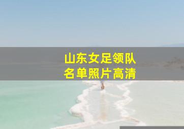 山东女足领队名单照片高清