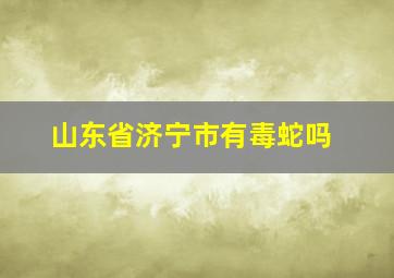 山东省济宁市有毒蛇吗