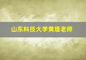 山东科技大学黄瑾老师