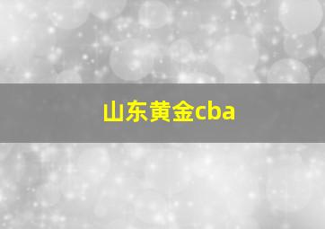 山东黄金cba