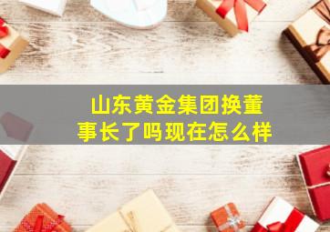 山东黄金集团换董事长了吗现在怎么样