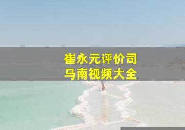 崔永元评价司马南视频大全