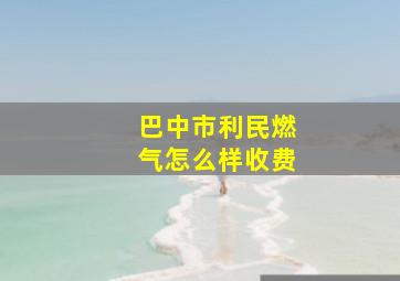 巴中市利民燃气怎么样收费