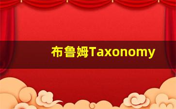 布鲁姆Taxonomy