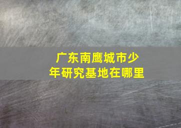 广东南鹰城市少年研究基地在哪里