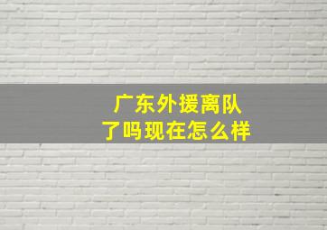 广东外援离队了吗现在怎么样