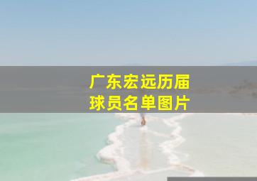 广东宏远历届球员名单图片