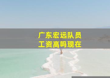 广东宏远队员工资高吗现在