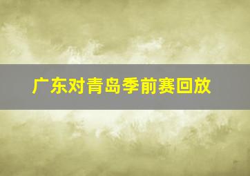 广东对青岛季前赛回放