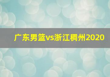 广东男篮vs浙江稠州2020