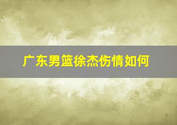 广东男篮徐杰伤情如何