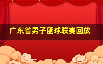 广东省男子篮球联赛回放