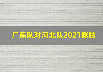 广东队对河北队2021咪咕