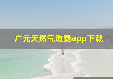 广元天然气缴费app下载