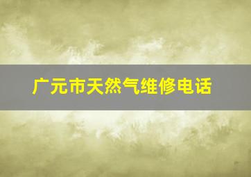 广元市天然气维修电话