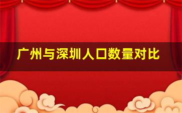 广州与深圳人口数量对比