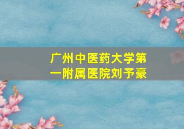 广州中医药大学第一附属医院刘予豪