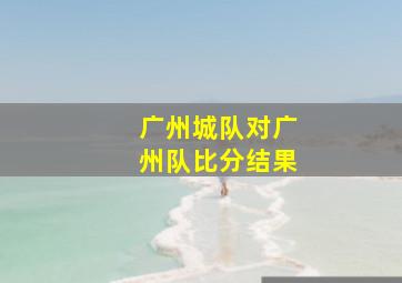 广州城队对广州队比分结果