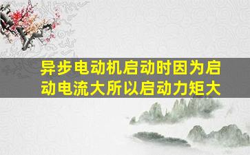 异步电动机启动时因为启动电流大所以启动力矩大