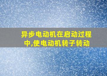 异步电动机在启动过程中,使电动机转子转动