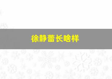 徐静蕾长啥样