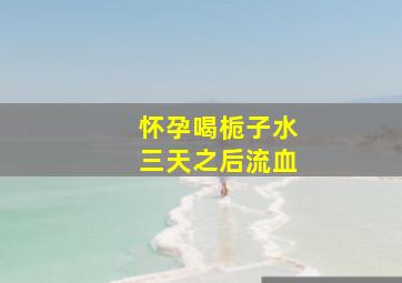 怀孕喝栀子水三天之后流血