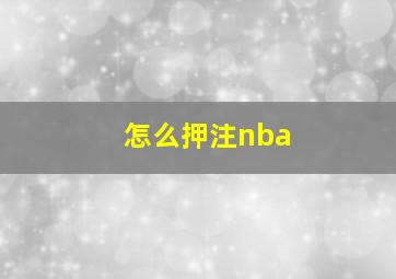 怎么押注nba