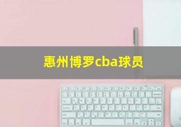 惠州博罗cba球员