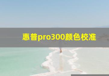 惠普pro300颜色校准