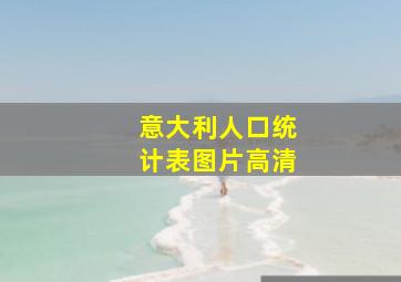 意大利人口统计表图片高清