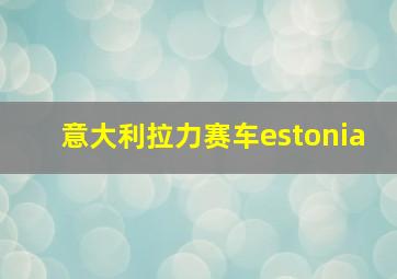 意大利拉力赛车estonia