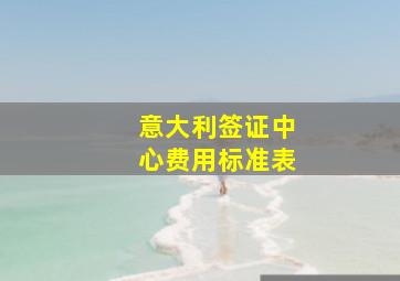 意大利签证中心费用标准表