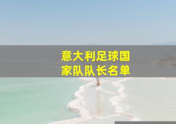 意大利足球国家队队长名单