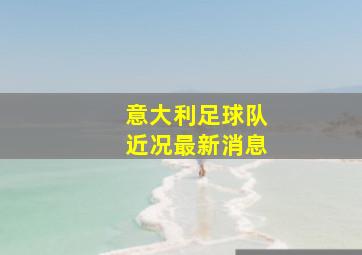 意大利足球队近况最新消息