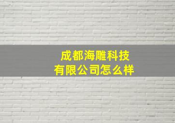 成都海雕科技有限公司怎么样