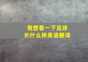 我想看一下足球长什么样英语翻译