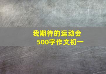 我期待的运动会500字作文初一