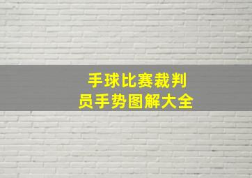 手球比赛裁判员手势图解大全