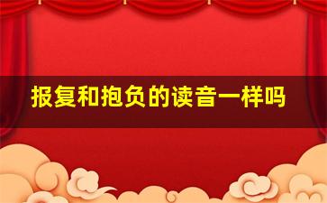 报复和抱负的读音一样吗